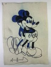 Andy Warhol COA Art Painting Original Drawing Vintage Paper Signed