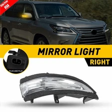 Right Amber LED Side Mirror Turn Signal Light For Lexus LX570 GX460 2010-2023