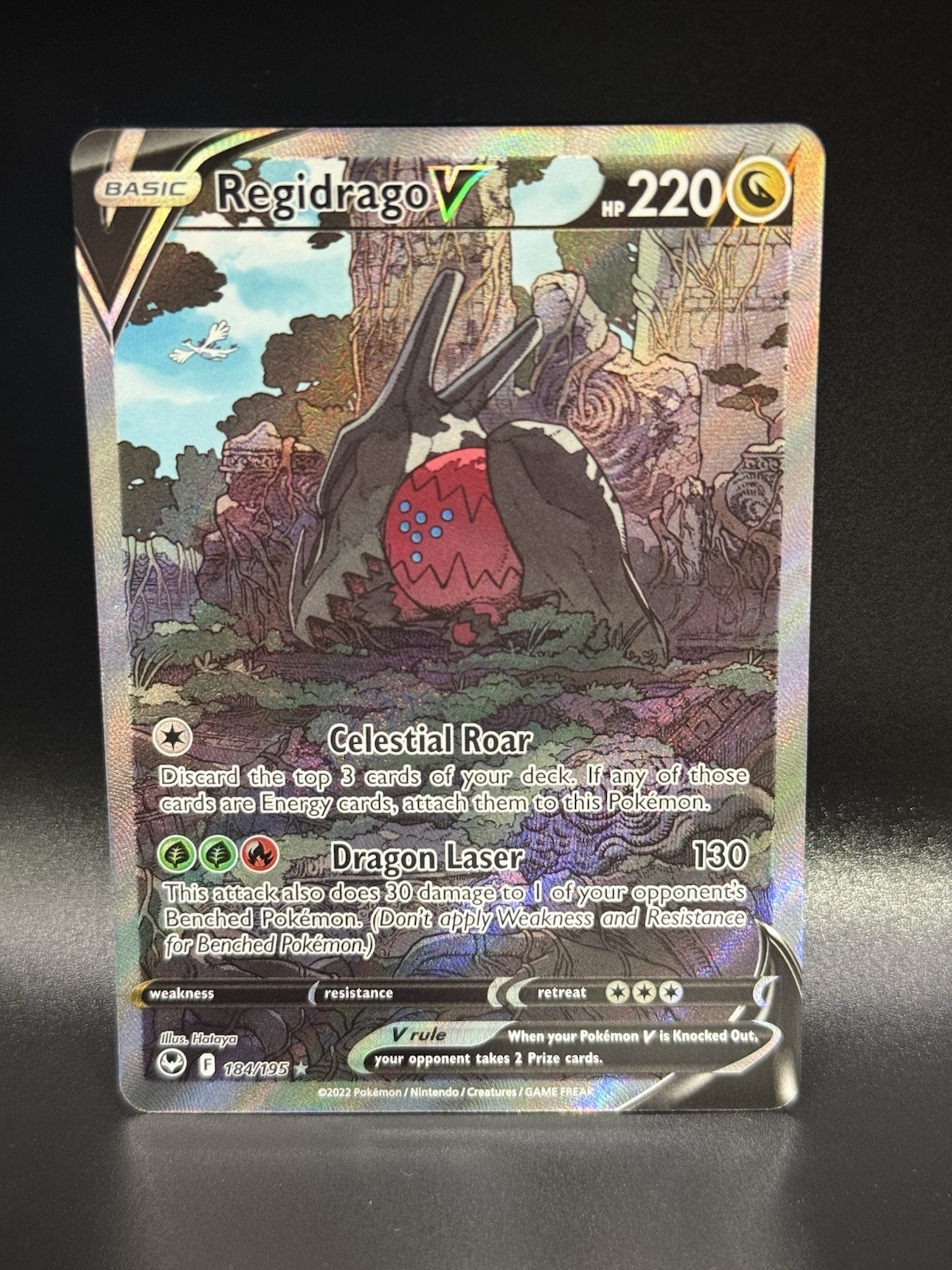 Regidrago V - 184/195 - Pokemon Silver Tempest Alternate Art Card NM