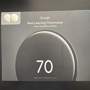 Google Nest Learning Thermostat 4th Gen Polished Obsidian 2 SENSORS