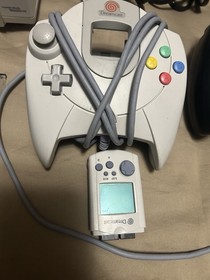 SEGA Dreamcast Console Bundle - White + Cables *TESTED* W/ Sonic Adventure 2