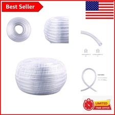 Crystal-Clear 3/8"ID x 1/2"OD PVC Tubing - 50 Feet for Beverage Dispensing