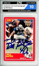 Authentic On-Card Autograph Signed by Bill Bates CPG Auto Grade 10