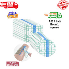 50 Pcs Waterproof Adhesive Bandages Transparent Stretch Tattoo Aftercare Bandage