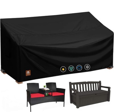 Outdoor Patio Seating Storage Bench Cover Waterproof For Keter Solana 70 Gallon