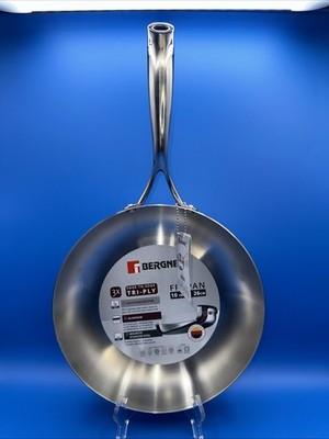 BERGNER 3X TRI-PLY STAINLESS STEEL 10 /26cm FRYPAN INDUCTION COMPATIBLE QUALITY!