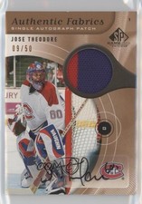 2005 SP Game Used Edition Authentic Fabrics 9/50 Jose Theodore Patch Auto 0uj7