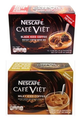 Combo 2 Boxes Nescafe Cafe Viet Instant Iced Black Coffee And Milky Cafe Sua Da