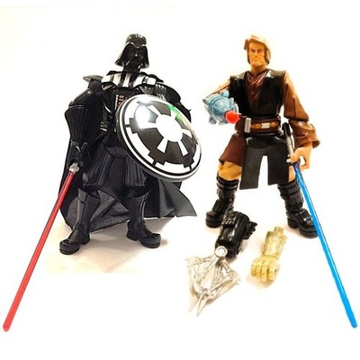 Star Wars Force Battlers 7in Figures Anakin Skywalker Darth Vader Hasbro 2005