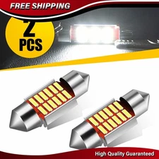 2PCS White Festoon 31MM DE3021 DE3175 LED Interior Reading Dome Map Light Bulbs