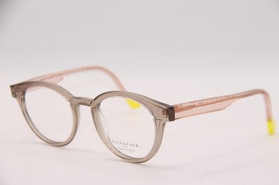 NEW FACE A FACE HOLLOW 3 COL 3506 GLITTER CLEAR BROWN AUTHENTIC EYEGLASSES 47-19