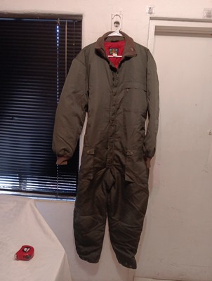 Vintage Eddie Bauer Down Goose Coveralls Olive Green Snowsuit Size