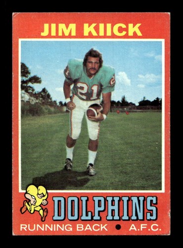 1971 Topps #186 Jim Kiick Dolphins VG-EX+ *F7