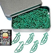 Cute Paper Clips, 60PCS Pea Shaped Paper Clips Fun Bookmarks Assorted Color...