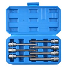 7pc Extra Long Hex Socket Set 38 Drive Metric 3-10mm Crv Steel Tools 7pc Extra Long Hex Socket Set 38 Drive Metric 3-10mm Crv Steel Tools