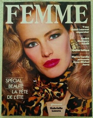 Französisches Magazin Femme Jun/Jul.1986 Cover Gabrielle Lazure von Peter Knapp