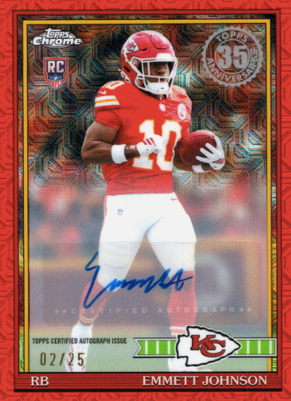 Refrigerator magnet of Emmett Johnson 2026 Topps Chrome Rookies