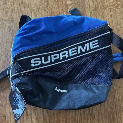 Supreme FW23 3D LOGO Shoulder Bag Blue Nylon Mesh Reflective - NEW