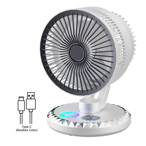 2024 Portable Rechargeable LED Fan air Cooler Mini Operated Desk USB 3-speed - Picture 11 of 15