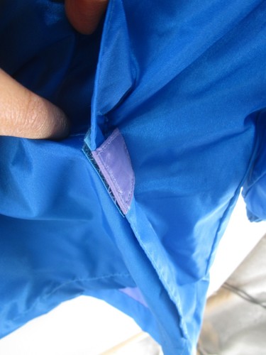 VINTAGE Gerry Jacket Men Medium Blue Parka Ski Coat Stowaway Hood Full Zip * - Picture 5 of 13
