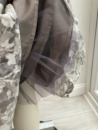 Phase Eight Grey & White Floral Lace Fit & Flare Belted Dress 16 Occasion - Picture 11 of 15