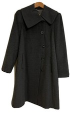 Laura Ashley Coat New Size 14 Deep Grey Fully Lined 65 Pc Wool 20 Pc Cashmere