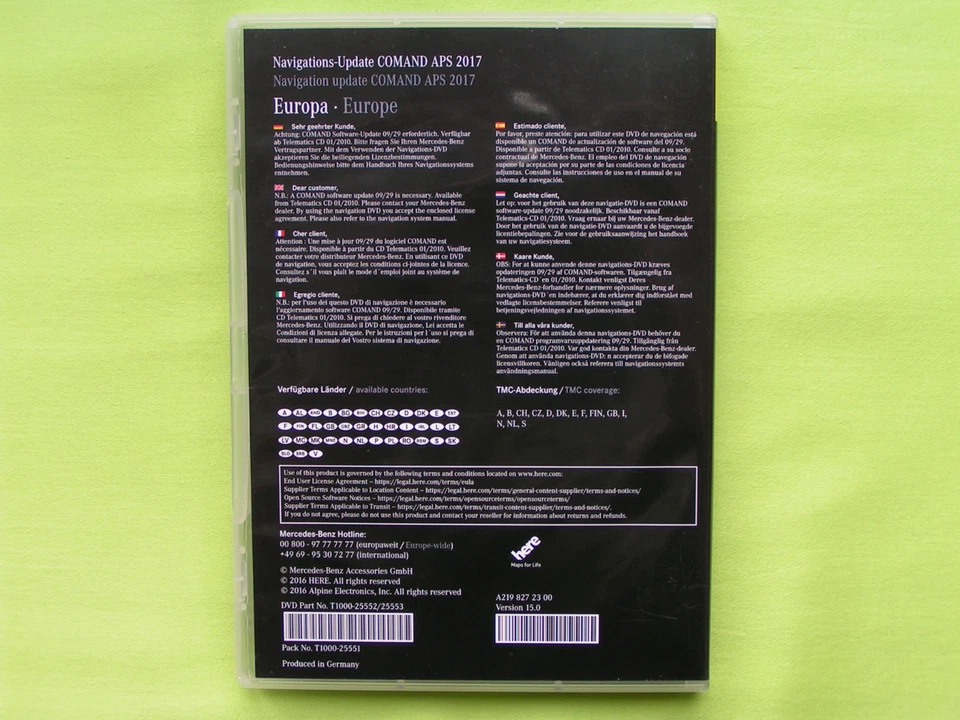 DVD NAVIGATION MERCEDES BENZ COMAND APS 2017 A B CLC E G M R SL SLK VITO NTG 2.5 - Bild 2 von 4