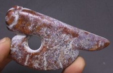 8CM China Hongshan Culture Old Jade Cicada Cicala Got it Toad Amulet Pendant