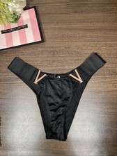 Culotte Brésilienne Victoria's Secret Luxe Lingerie V - Noire, Taille M, Neuve Avec étiquettes