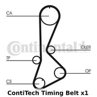 ContiTech Zahnriemen CT828 124 ZäHne Steuerkette Oe-QualitäT