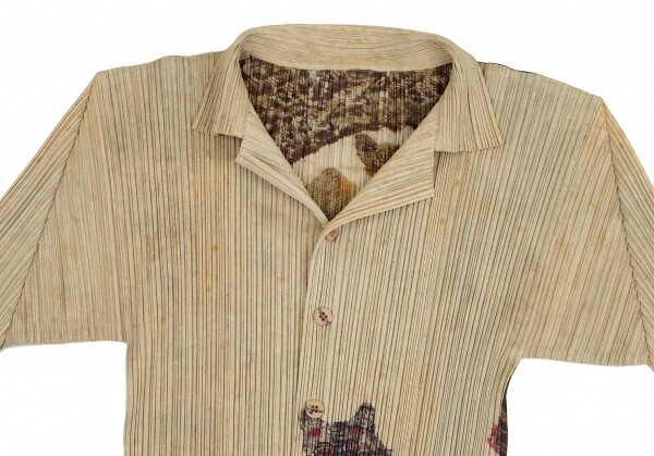 Pleats Please Issey Miyake Tiger Cat Long sleeve shirt size Pleats Please Issey Miyake Tiger Cat Long sleeve shirt size