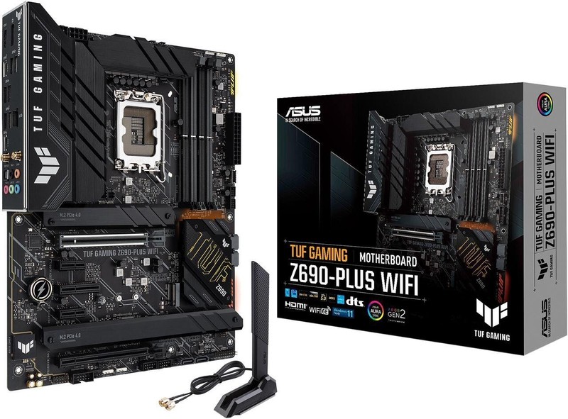 ASUS TUF Gaming Z690-Plus WiFi LGA 1700 Intel 12th DDR5 ATX gaming motherboard
