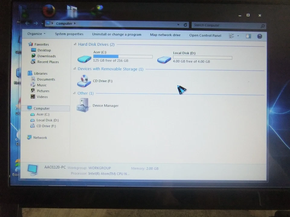 Notebook AAO acer aspire one Kav 60 - Immagine 4 di 4