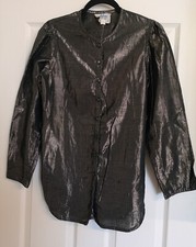 Vintage Damen Adini Metallic Top Gr&ouml;&szlig;e Small UK um 1970