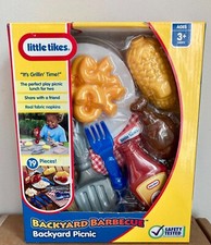 LITTLE TIKES FISHER PRICE FOOD   BBQ PICNIC 19 PC   CORN MAC CHEESE CHICKEN  NEW