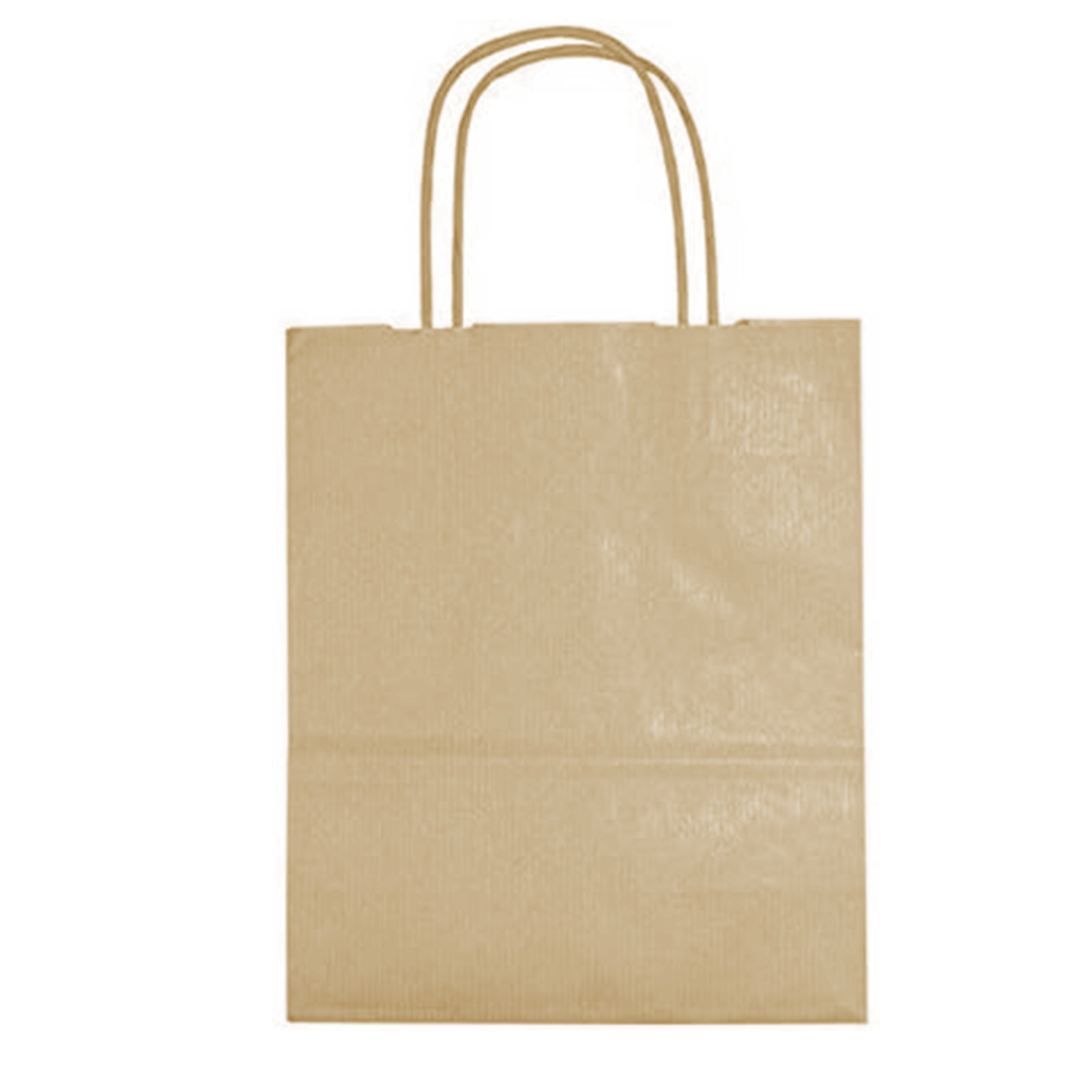 300 x Brown Paper Bags with Twisted Handle - 18cm x 22cm x 8cm (SMALL)