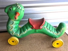 Vintage 1972 Empire Ride-On Inch Worm Blow Mold Toy