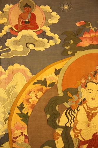 Wonderful Old Tibet Tibetan Buddhist Kesi Embroidery Thangka Tangka"Vajrasattva" - Picture 4 of 9