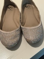women's rhinestone ballet flats size 9