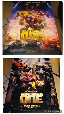 TRANSFORMERS ONE Original DS Double Sided 27x40 Movie Poster SET OF 2 Tsr Final
