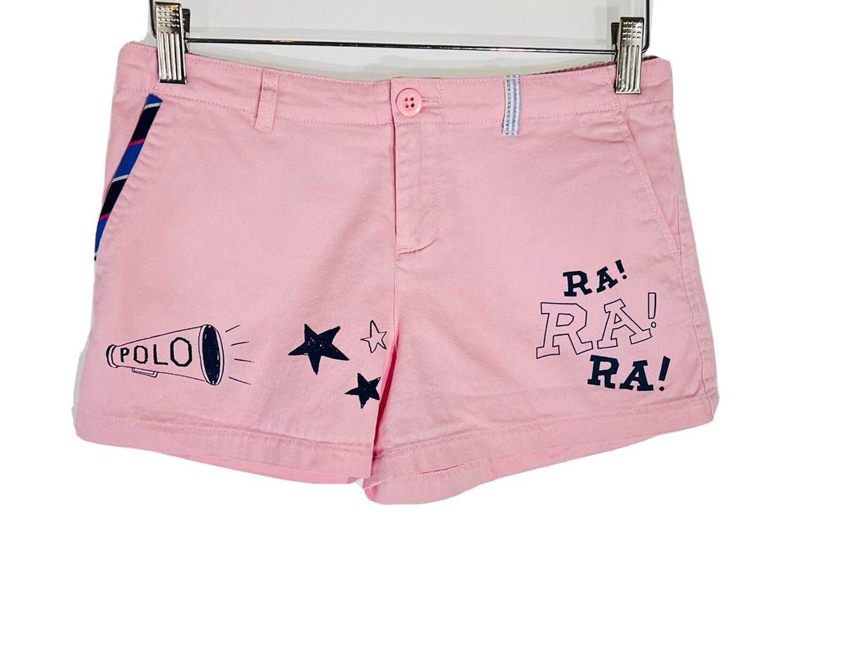 Girls POLO Ralph Lauren Pink Chino Shorts w/ Pockets Size 14 | eBay