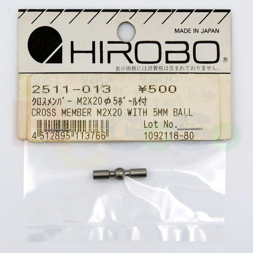 HIROBO 2511-013 CROSS MEMBER M2 X 20 WITH 5MM BALL #2511013 HELICOPTER PARTS