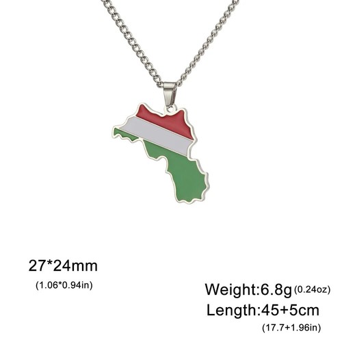 Collares colgantes de mapa del país bandera nacional mujeres hombres mapa dijes cadena gargantilla - Imagen 56 de 57