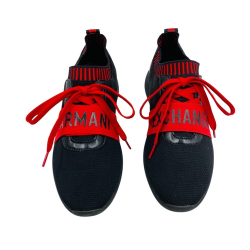 Armani Exchange Women's Black Red Lace Up Sneakers Trainers EUR 37 US 6 UK 4.5 - Picture 3 of 16