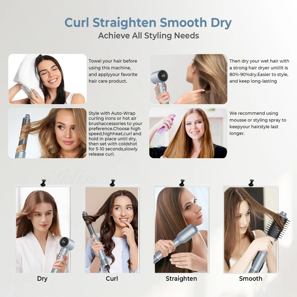 5 in 1 Multi-function Hair Dryer Brushless Noise Reduction Anion - Image 3 of 4