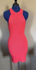 URBAN OUTFITTERS NWT Orange Ribbed Bodycon Dress Size Medium