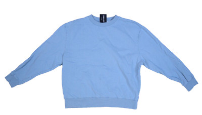 Collusion ASOS Sweatshirt Ash Blue Turkish Cotton Pullover Ribbed Trim Mens L