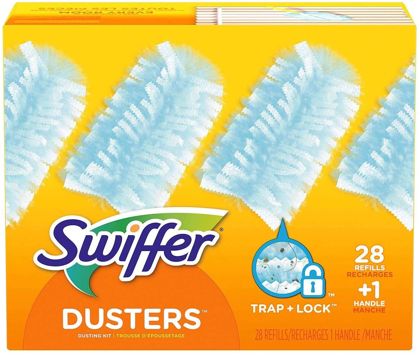 Swiffer Dusters Dusting Kit, Starter Kit Handle & 28 Duster Refills, 1 Count