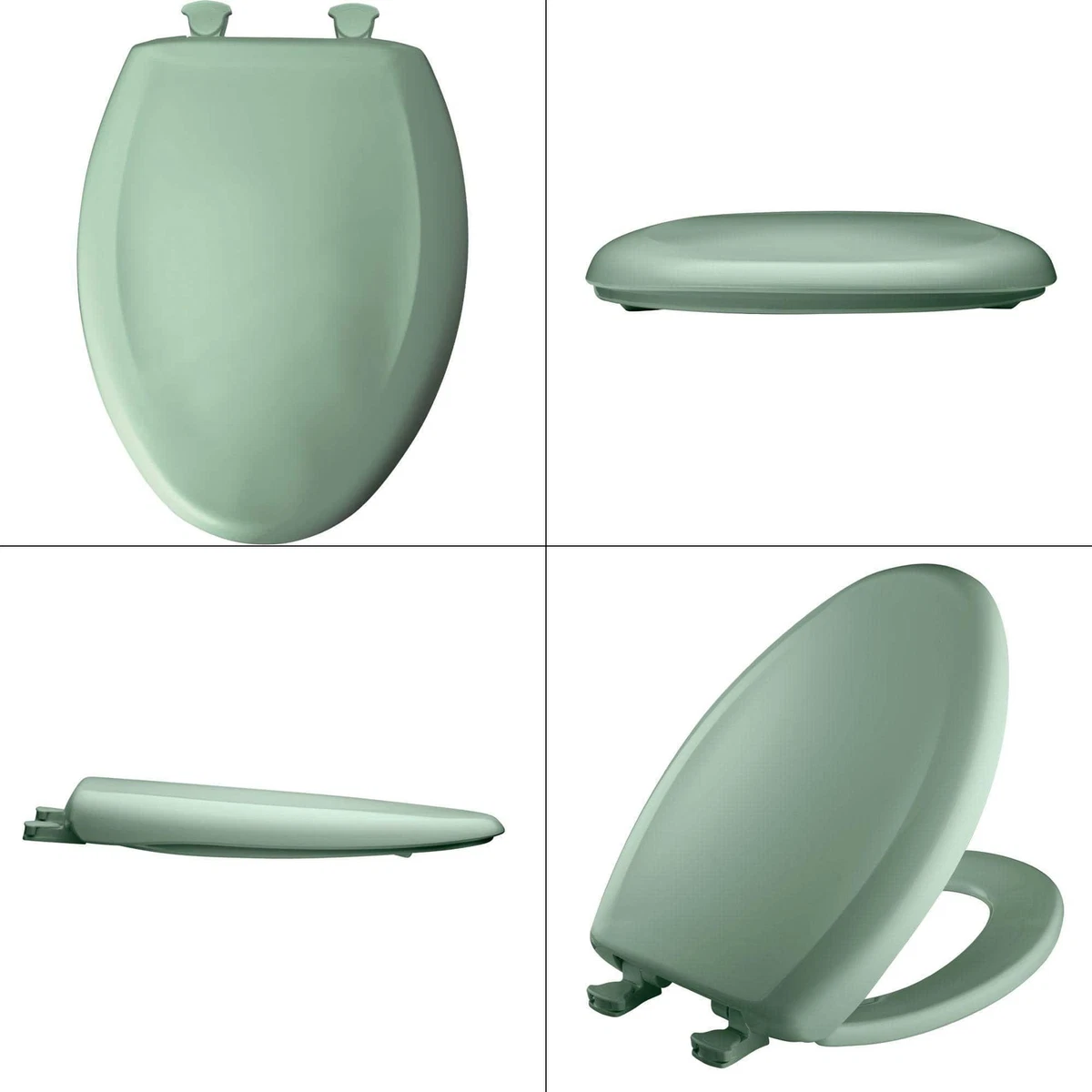 Green elongated 2024 toilet seat