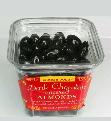 Trader Joe’s Chocolate Covered Crunchy Almonds Delicious Rich Dark Chocolate - Picture 2 of 4